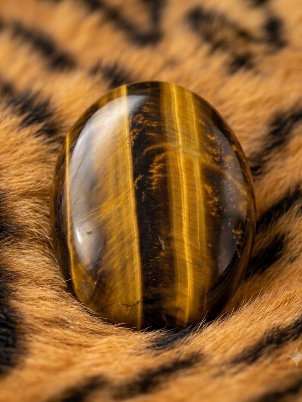 Tigers Eye Crystal Palm Stone